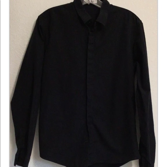 Sandro Shirt young boy Sz M button Down - Picture 4 of 10